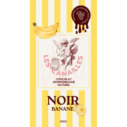 Les Canailles Tablette de Chocolat Aphrodisiaque Noir Banane 100g